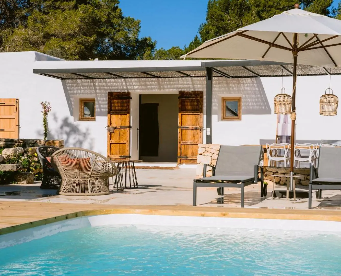 Villa Es Pujolet Renovada 100 Porcien Un Refugio De Paz En El Corazon De Ibiza Piscina Ac Diseno Tranquilidad El Verdadero Ibiza Sant Joan De Labritja Španělsko